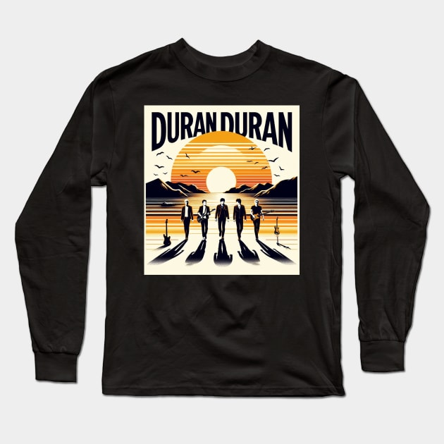 Duran Duran Retro Long Sleeve T-Shirt by DarkWave